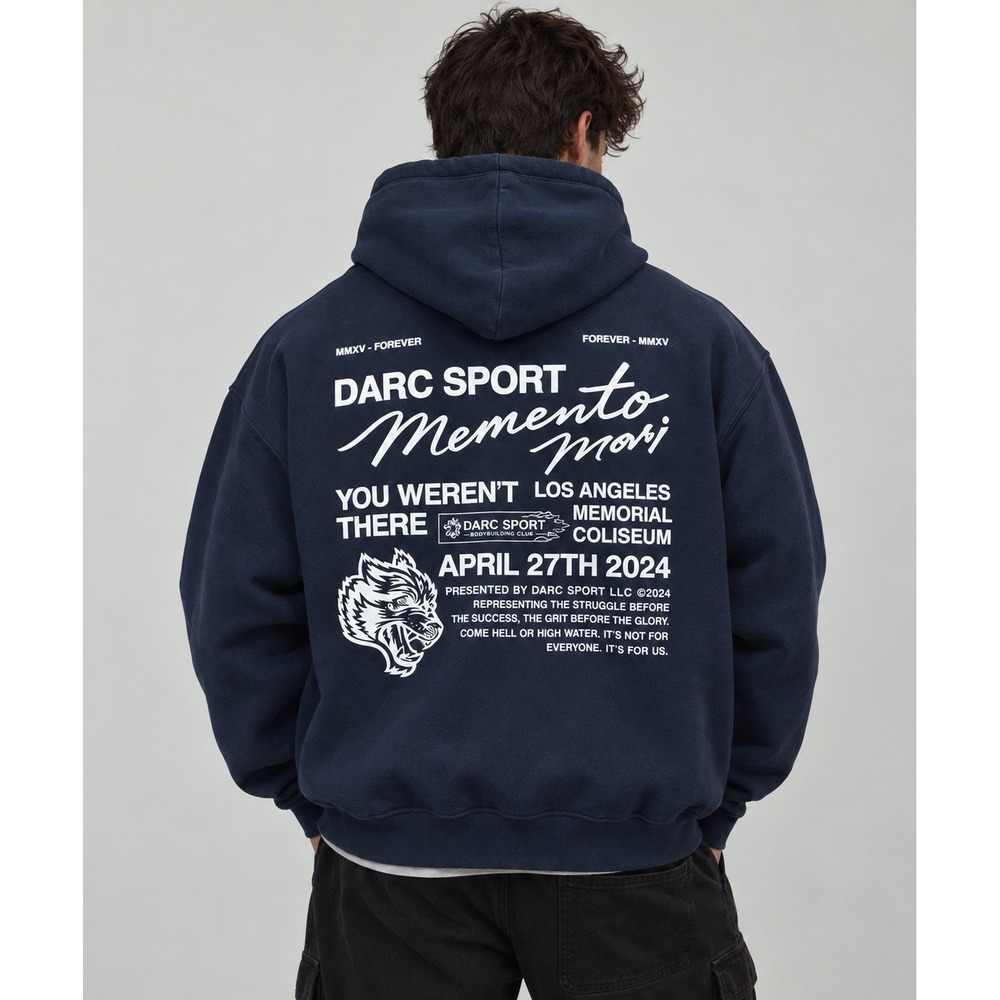 Darc Sport Memento Mori Bishop Hoodie Darc Blue Size Large NWT - Picture 5 of 8